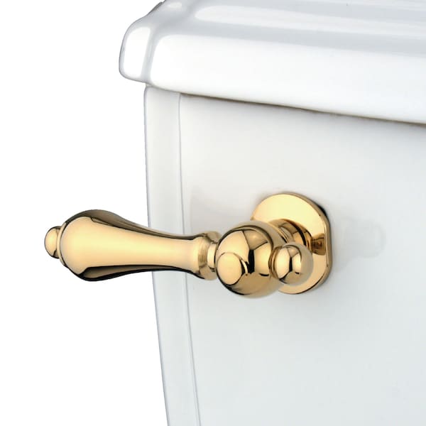 Restoration Toilet Tank Lever, Polished Brass